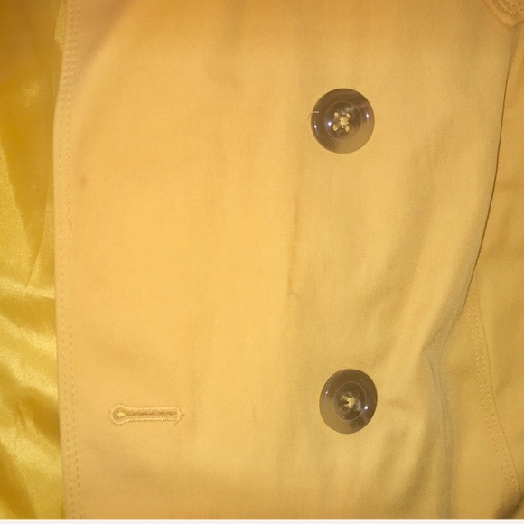 LondonFog Yellow Trench Coat with Detachable Hood